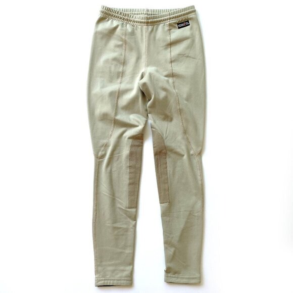 Kerrits Girls Knee Patch Performance Riding Tights Tan XL 16-18 Equestrian - Picture 2 of 15